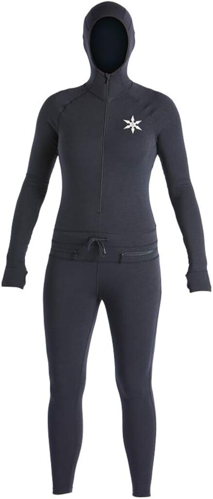 women's ninja suit makes a great base layer for snowboarding 